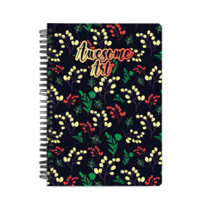 Awesome Art | Botanical | Black | Notebook - FairyBellsKart