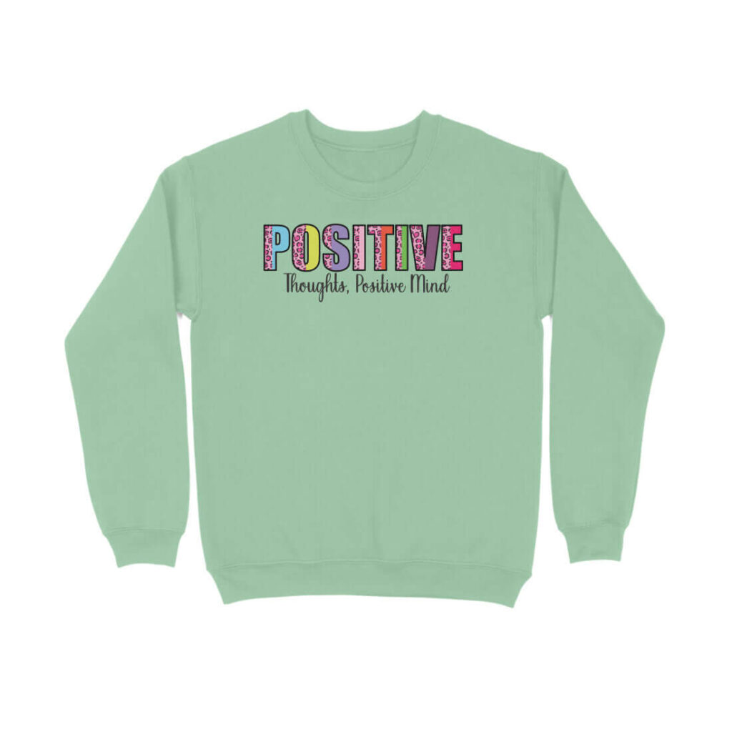 Positive Thoughts, Positive Mind | Leopard Print | Sweatshirt - FairyBellsKart