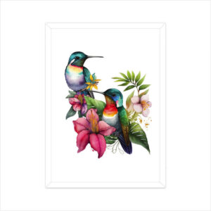 Hummingbirds | Watercolor | Wall Art | FBKD3 - FairyBellsKart