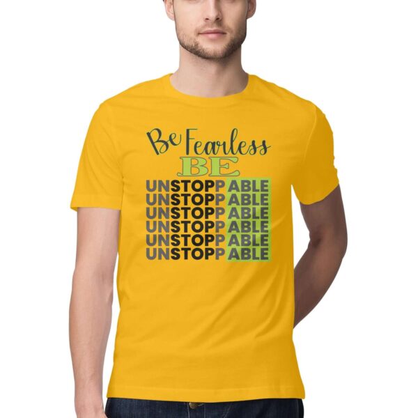 Be Fearless Be Unstoppable  | Black & Green | Men's T-Shirt - FairyBellsKart