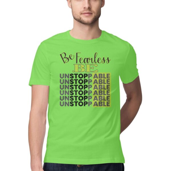 Be Fearless Be Unstoppable  | Black & Green | Men's T-Shirt - FairyBellsKart