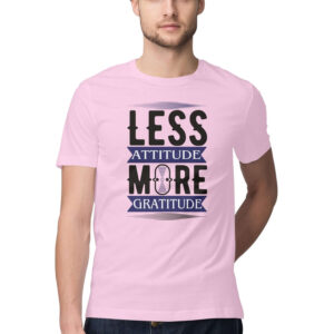 Less Attitude More Gratitude | Black & Blue | Men's T-Shirt - FairyBellsKart