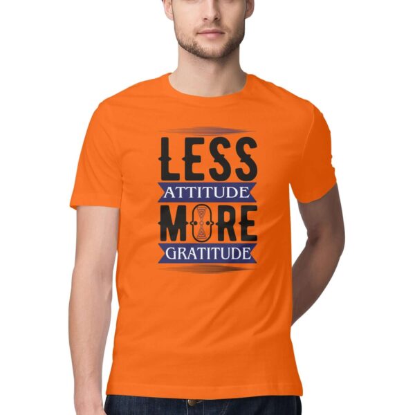 Less Attitude More Gratitude |Black & Blue | Men's T-Shirt at FairyBellsKart