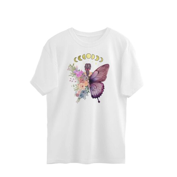 Embrace The Transformation | Moon & Butterfly | Oversized T-Shirt - FairyBellsKart