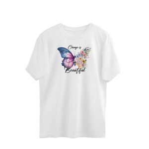 Change is Beautiful | Butterfly | Oversized T-Shirt - FairyBellsKart