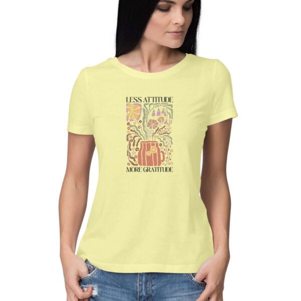 Less Attitude More Gratitude | Boho 001 | Women's T-Shirt - FairyBellsKart