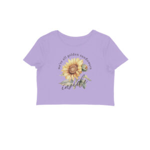 We're All Golden Sunflowers Inside | Vintage Flower 001 | Crop Tops - FairyBellsKart