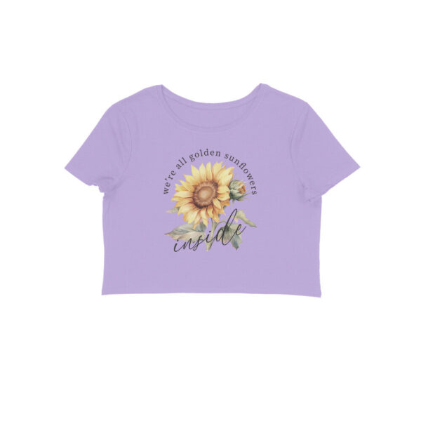 We're All Golden Sunflowers Inside | Vintage Flower 001 | Crop Tops - FairyBellsKart