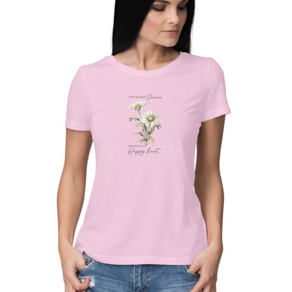 I Will Go Pick Daisies And Have A Happy Heart I Vintage Flower 002 | Women's T-Shirt - FairyBellsKart