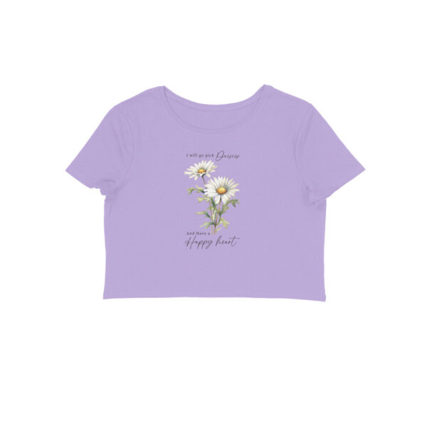 I Will Go Pick Daisies And Have A Happy Heart I Vintage Flower 002 | Crop Tops - FairyBellsKart