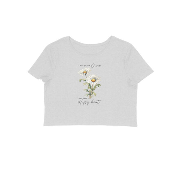 I Will Go Pick Daisies And Have A Happy Heart I Vintage Flower 002 | Crop Tops - FairyBellsKart