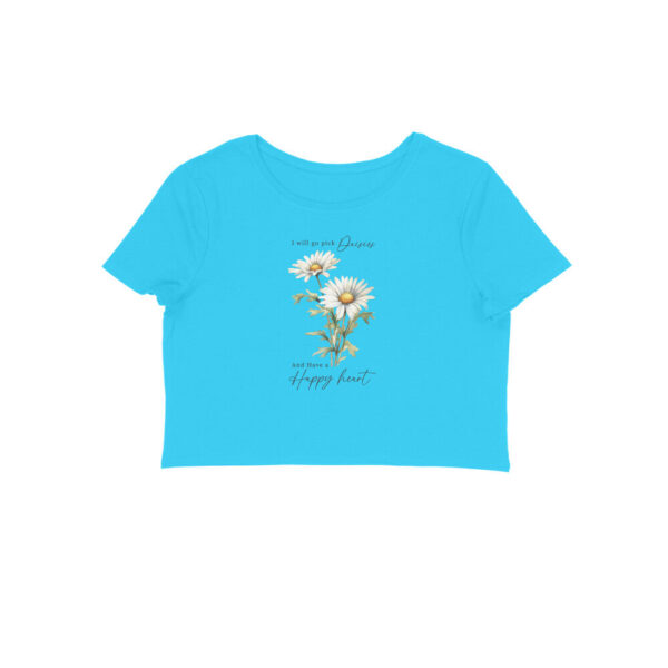 I Will Go Pick Daisies And Have A Happy Heart I Vintage Flower 002 | Crop Tops - FairyBellsKart