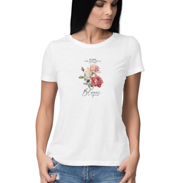 Roses Lose Their Petals But They Bloom Again | Vintage Flower 003 | Women's T-Shirt - FairyBellsKart