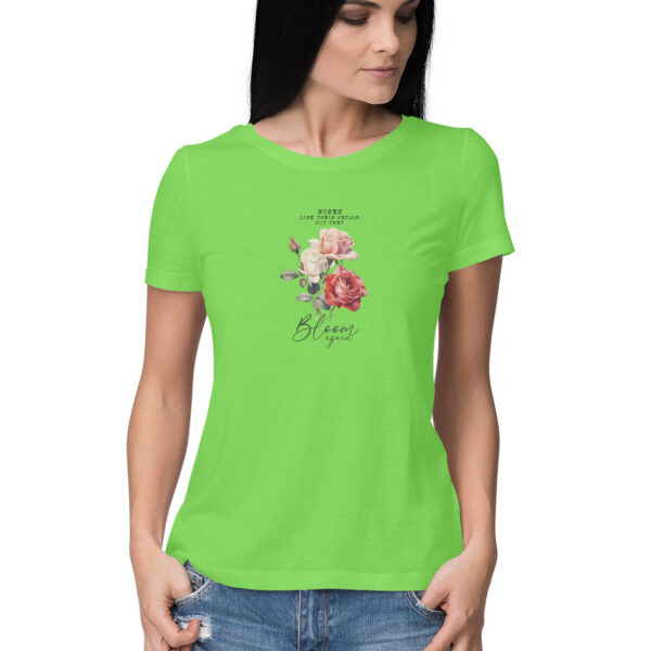 Roses Lose Their Petals But They Bloom Again | Vintage Flower 003 | Women's T-Shirt - FairyBellsKart