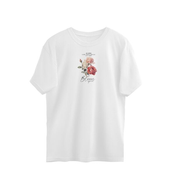 Roses Lose Their Petals But They Bloom Again | Vintage Flower 003 | Oversized T-Shirt - FairyBellsKart