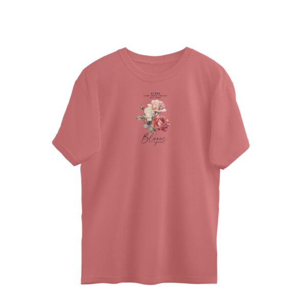 Roses Lose Their Petals But They Bloom Again | Vintage Flower 003 | Oversized T-Shirt - FairyBellsKart