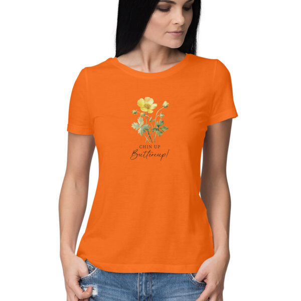 Chin Up Buttercup | Vintage Flower 004 | Women's T-Shirt | fairybellskart.com | Rs. 699.00