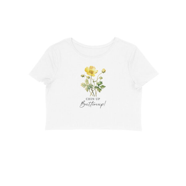 Chin Up Buttercup | Vintage Flower 004 | Crop Tops - FairyBellsKart