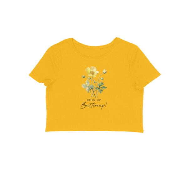 Chin Up Buttercup | Vintage Flower 004 | Crop Tops - FairyBellsKart