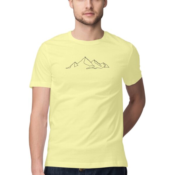 Mountain Line Art | Men's T-Shirt - FairyBellsKart