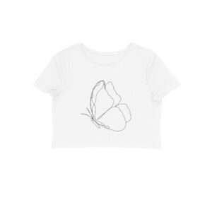 Butterfly Line Art | Crop Tops - FairyBellsKart