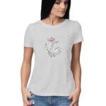 Flower Line Art | 001 | Women's T-Shirt - FairyBellsKart