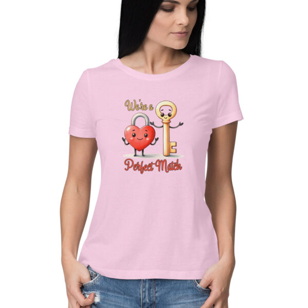 We're A Perfect Match | Lock& Key |  Women's T-Shirt - FairyBellsKart