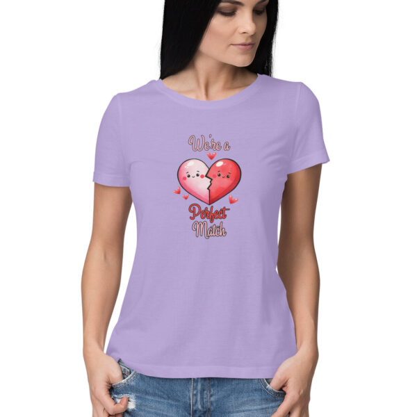 We're A Perfect Match | Heart | Women's T-Shirt - FairyBellsKart