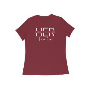 Her Worth Is Priceless | White | Women's T-Shirt - FairyBellsKart