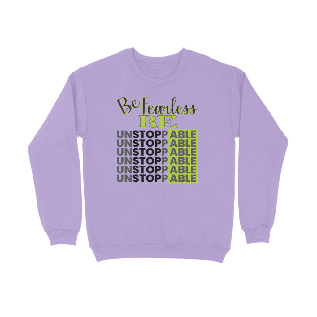 Be Fearless Be Unstoppable | Black & Green | Sweatshirt - FairyBellsKart