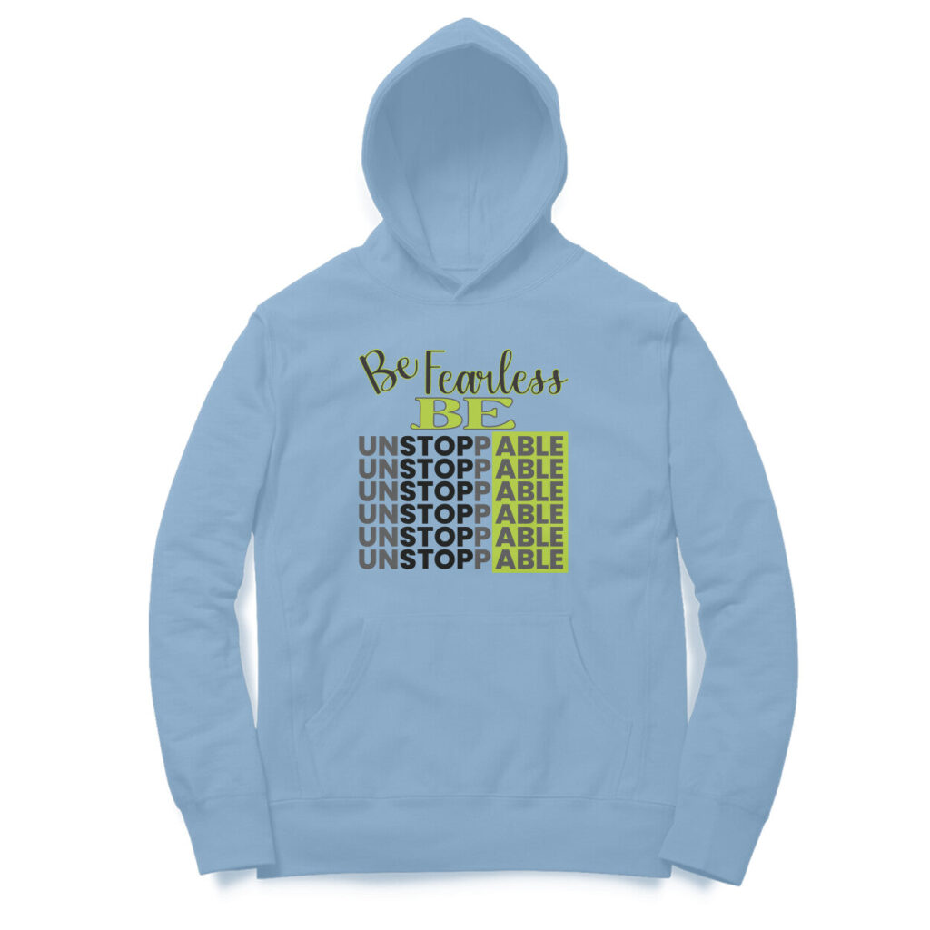 Be Fearless Be Unstoppable | Black & Green | Hoodie - FairyBellsKart