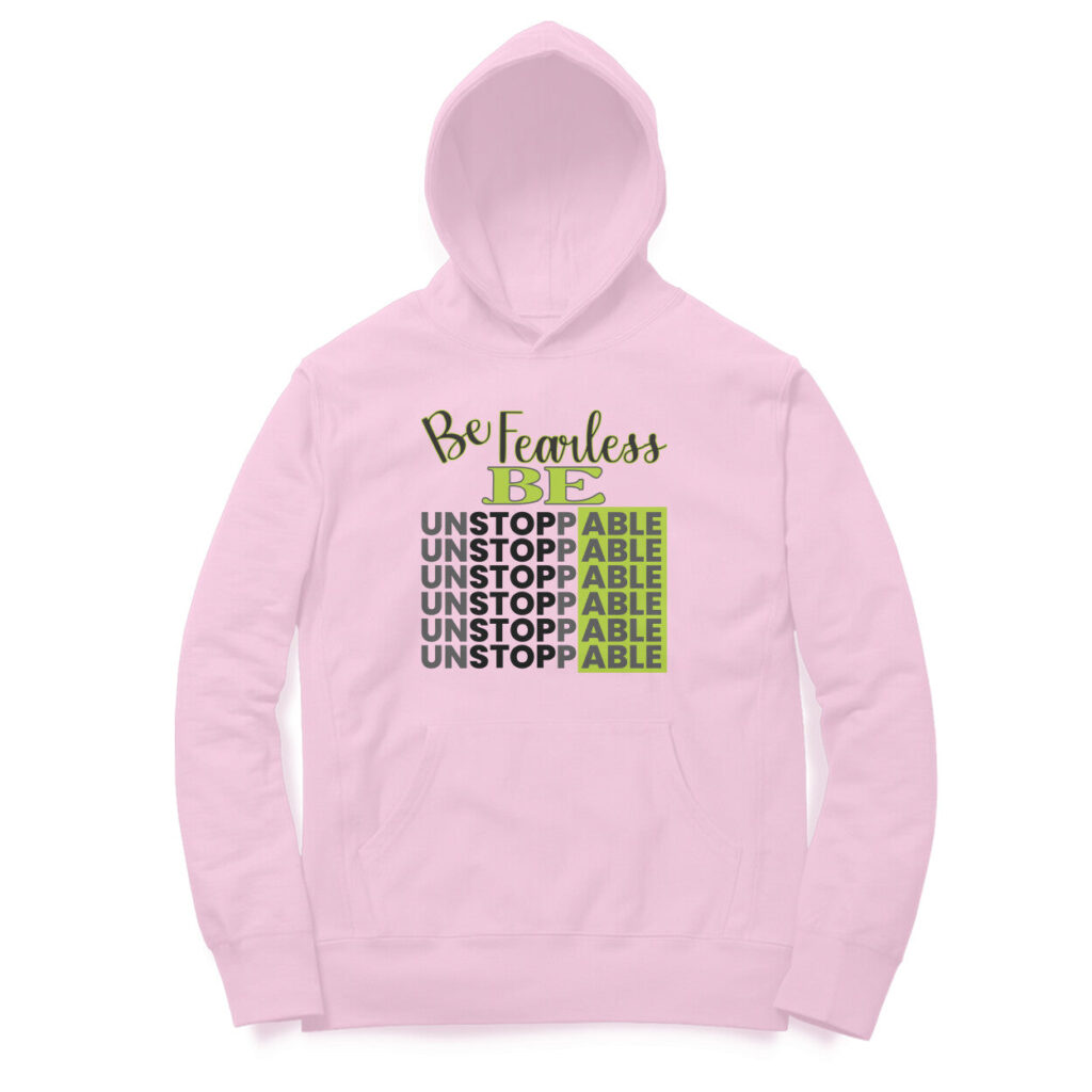 Be Fearless Be Unstoppable | Black & Green | Hoodie - FairyBellsKart