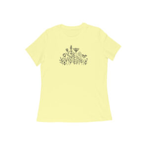 Wild Flower line Art 01 | Women's T-Shirt - FairyBellsKart