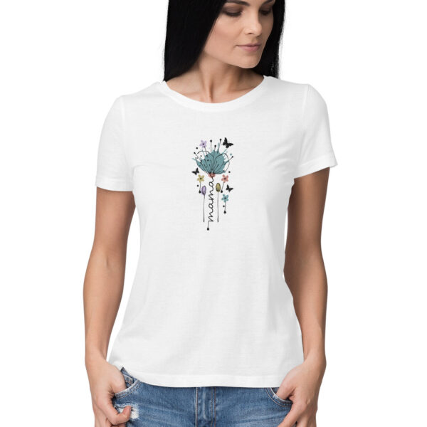 Mama | Flower | Women's T-Shirt - Image 3